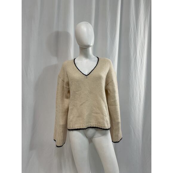By Malene Birger 'Cimone' Tan V Neck Long Sleeve Sweater Size S - Picture 2 of 5